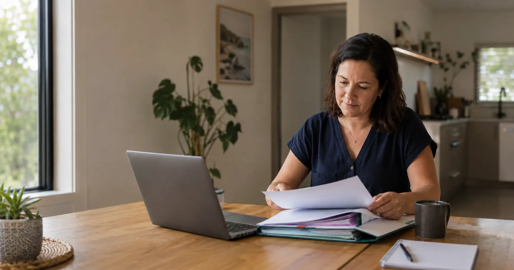 An unregistered SIL provider reviewing compliance documents at their desk ahead of the NDIS mandatory registration deadline